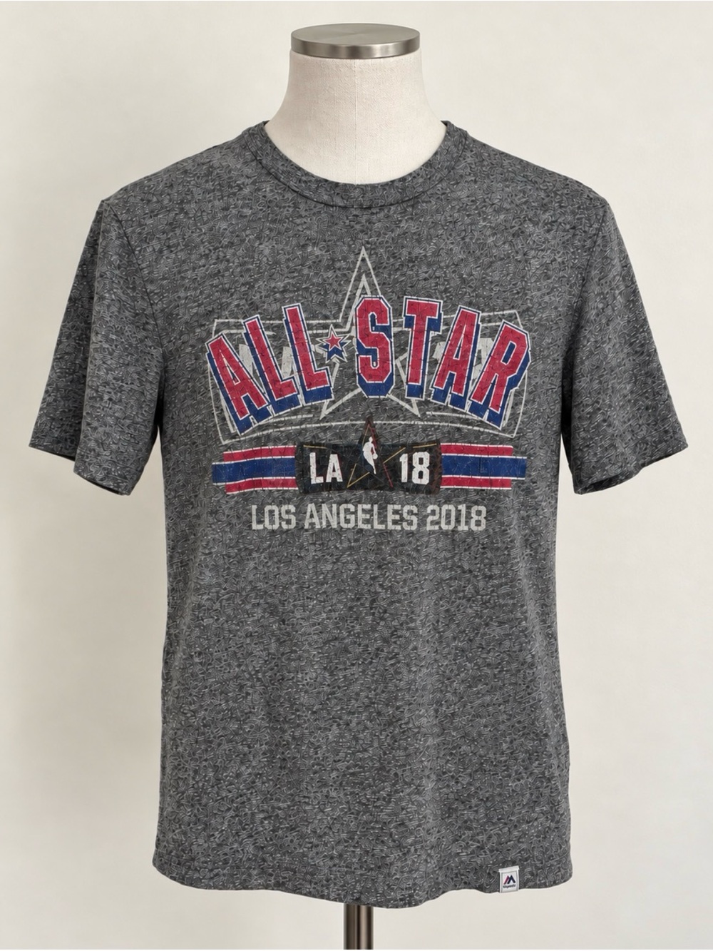 Majestic NBA All-Star Los Angeles 2018 Youth Gray T-Shirt Size S